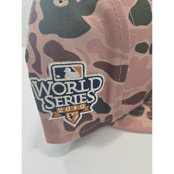 San Francisco Giants MLB NE World Series 2010 Duck Camo Fitted Hat - New Size 8 - Picture 4 of 9
